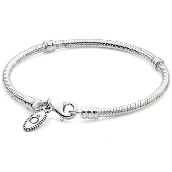 Pandora Snake Chain Lobster Clasp Bracelet w/ 8 New Barbie Theme Charms - Picture 10 of 10